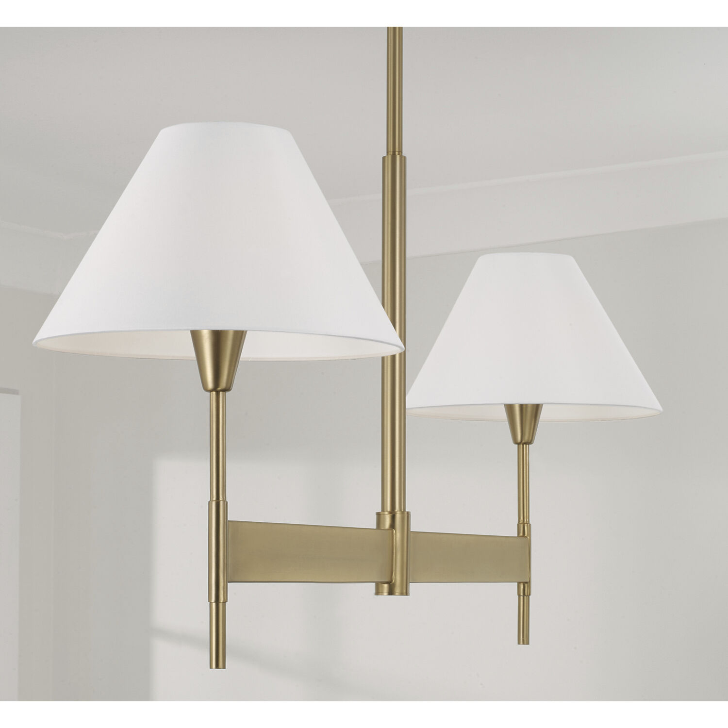 Leland 2 Light 50 inch Aged Brass Island Light Ceiling Light