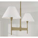 Leland 2 Light 50 inch Aged Brass Island Light Ceiling Light