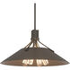 Henry 4 Light 23.1 inch Dark Smoke and Bronze Pendant Ceiling Light in Dark Smoke/Bronze