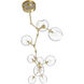 Fairfax Ave. 10 Light 27 inch Brushed Brass Chandelier Ceiling Light