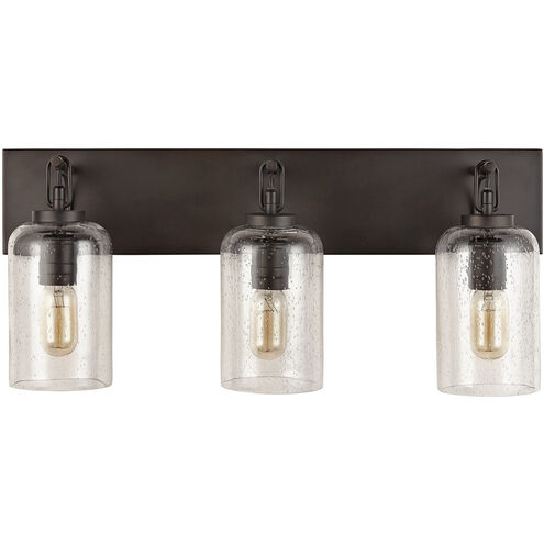 Wilton 3 Light 25.5 inch Old Bronze Vanity Light Wall Light