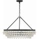 Calypso 6 Light 30 inch Matte Black Chandelier Ceiling Light