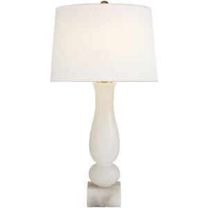 Chapman & Myers Contemporary Balustrade 30 inch 150 watt Alabaster Table Lamp Portable Light in Linen