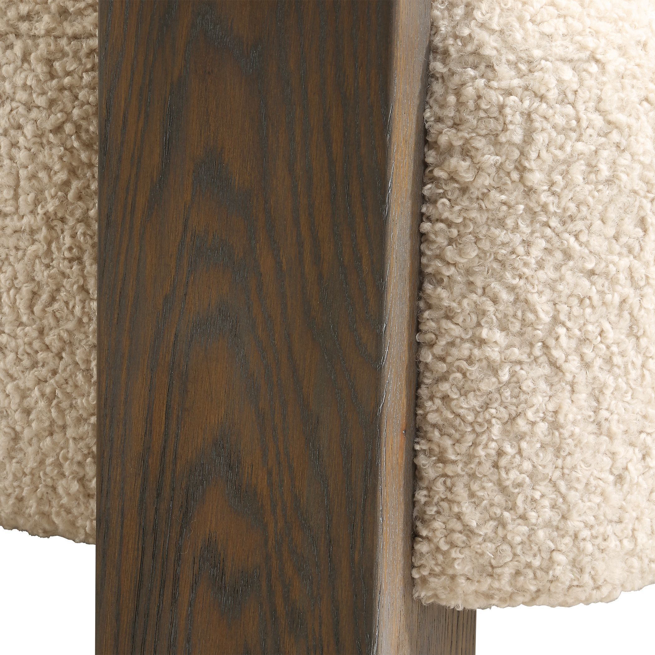 Lennox Dark Walnut and Linen Accent Chair