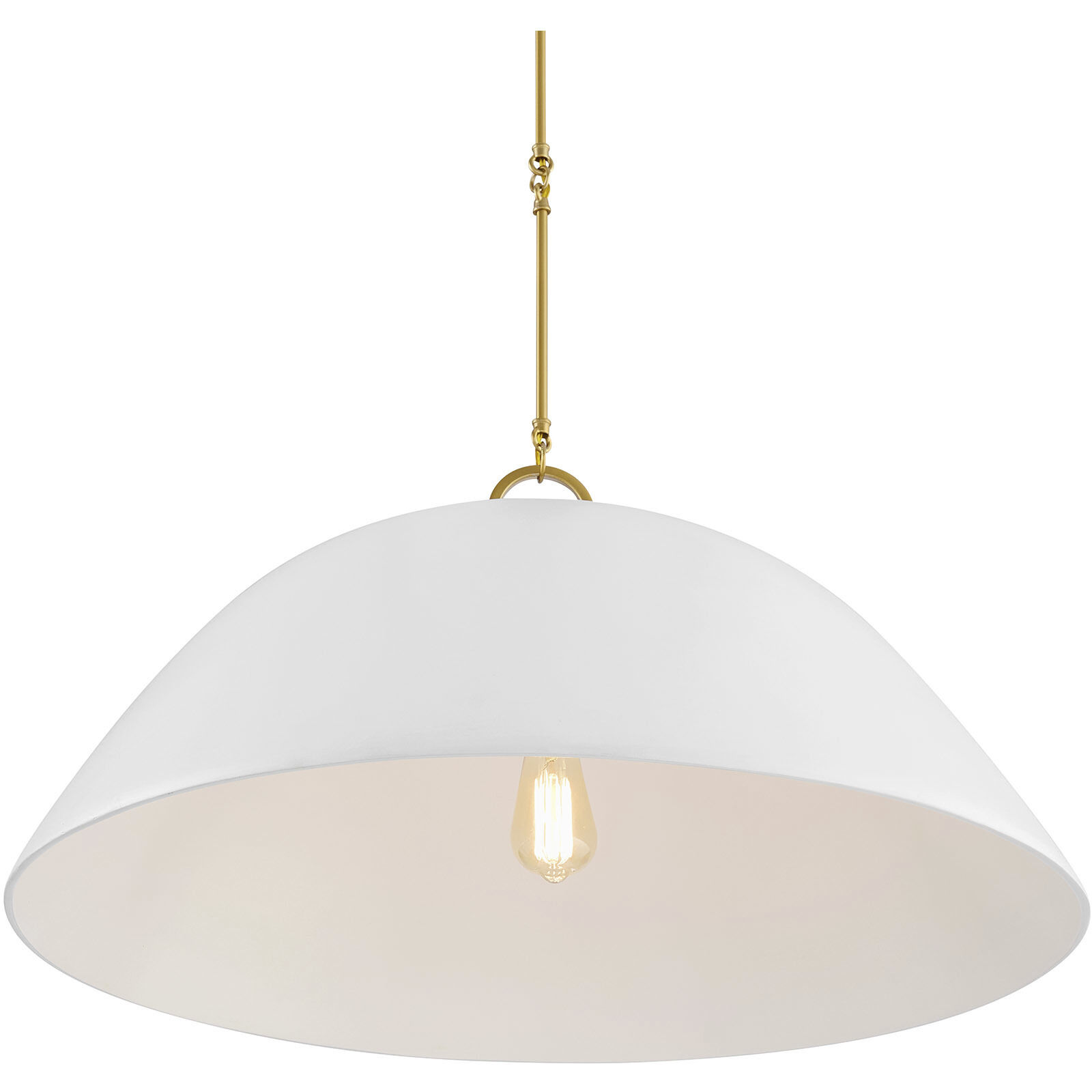 Alta 1 Light 30 inch White Bisque and Brass Pendant Ceiling Light