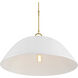 Alta 1 Light 30 inch White Bisque and Brass Pendant Ceiling Light