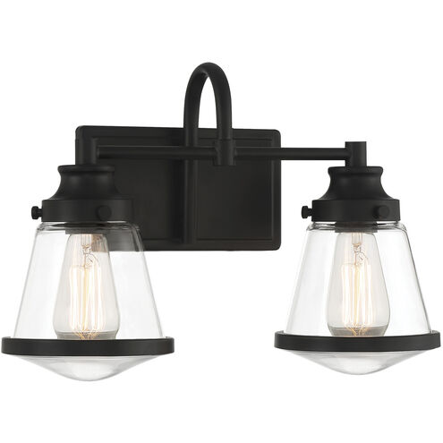 Mannsdale 2 Light 16 inch Coal Bath Vanity Wall Light