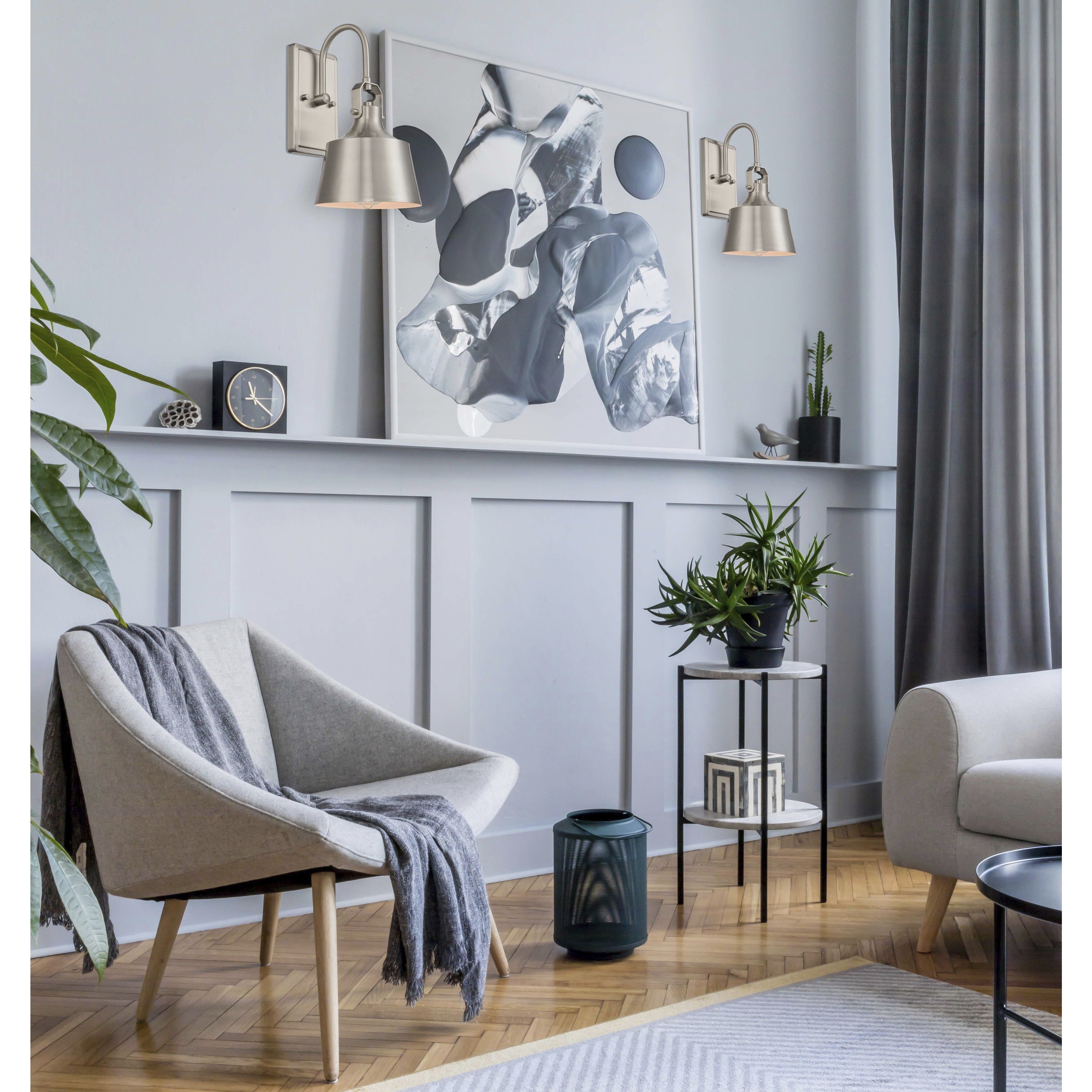 Auralume Provin 1 Light 7 inch Brushed Satin Nickel Sconce Wall Light in Incandescent