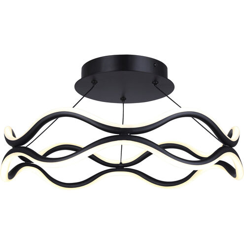 Castra LED 16.88 inch Black Semi-Flush Mount Ceiling Light