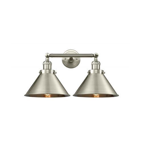 Franklin Restoration Briarcliff 2 Light 19 inch Brushed Satin Nickel Bath Vanity Light Wall Light, Franklin Restoration