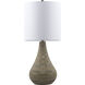Wyatt 27 inch 100 watt Light Grey Table Lamp Portable Light