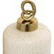 Tiff Aged Cream with Antique Brass Bottle, Set of 2
