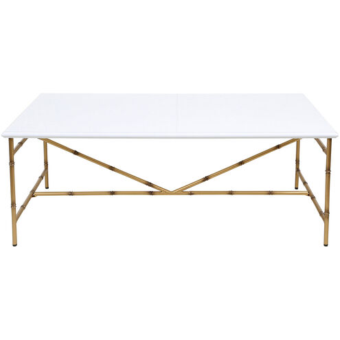 Dann Foley 27 X 18 inch White and Gold Coffee Table