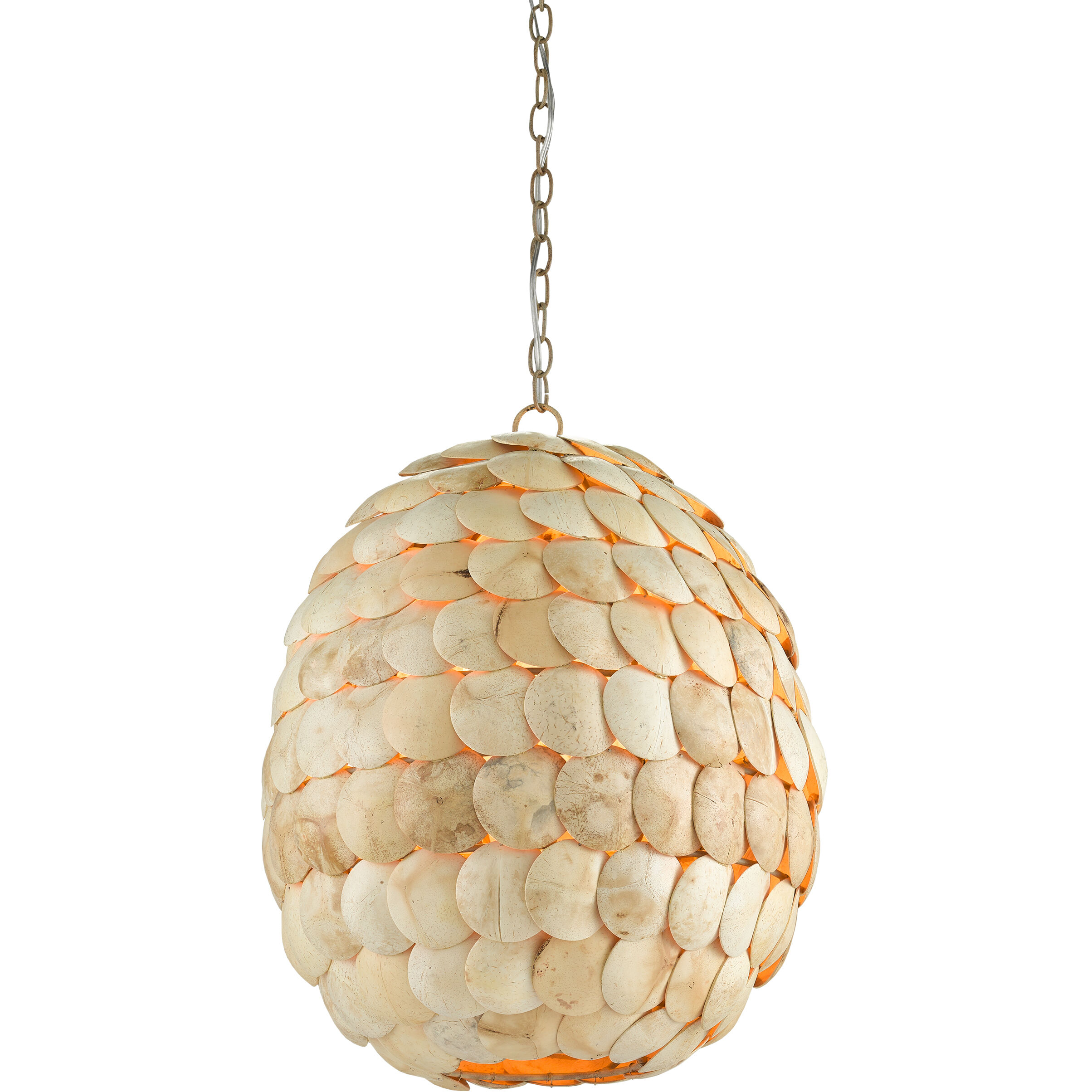 Buko 3 Light 20 inch Coco Cream Pendant Ceiling Light