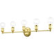 Lansdale 5 Light 34 inch Polished Brass Vanity Sconce Wall Light, Large