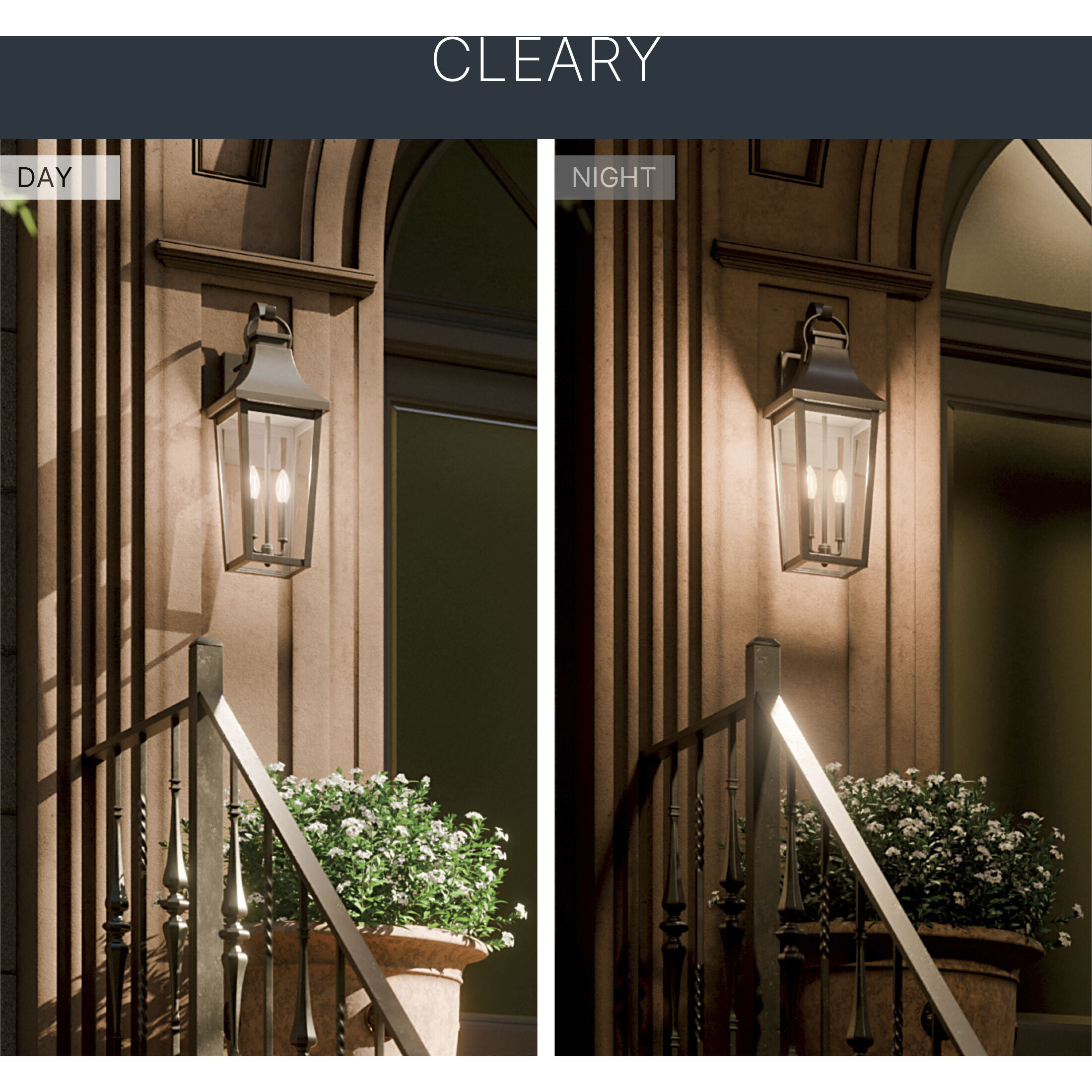 Cleary 2 Light 24 inch Olde Bronze Outdoor Wall Light