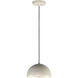 Hemisphere LED 9 inch Gloss Taupe and Aluminum Single Pendant Ceiling Light