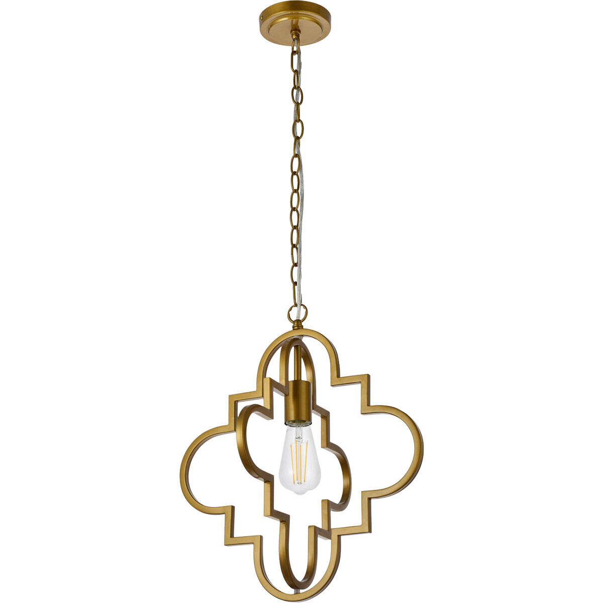 Sandara 1 Light 15 inch Brass Pendant Ceiling Light
