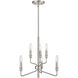 Saginaw 6 Light 18 inch Satin Nickel Chandelier Ceiling Light