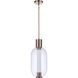 Holmes LED 10 inch Satin Brass Pendant Ceiling Light