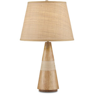 Amalia 28.75 inch 150 watt Natural and Brass Table Lamp Portable Light