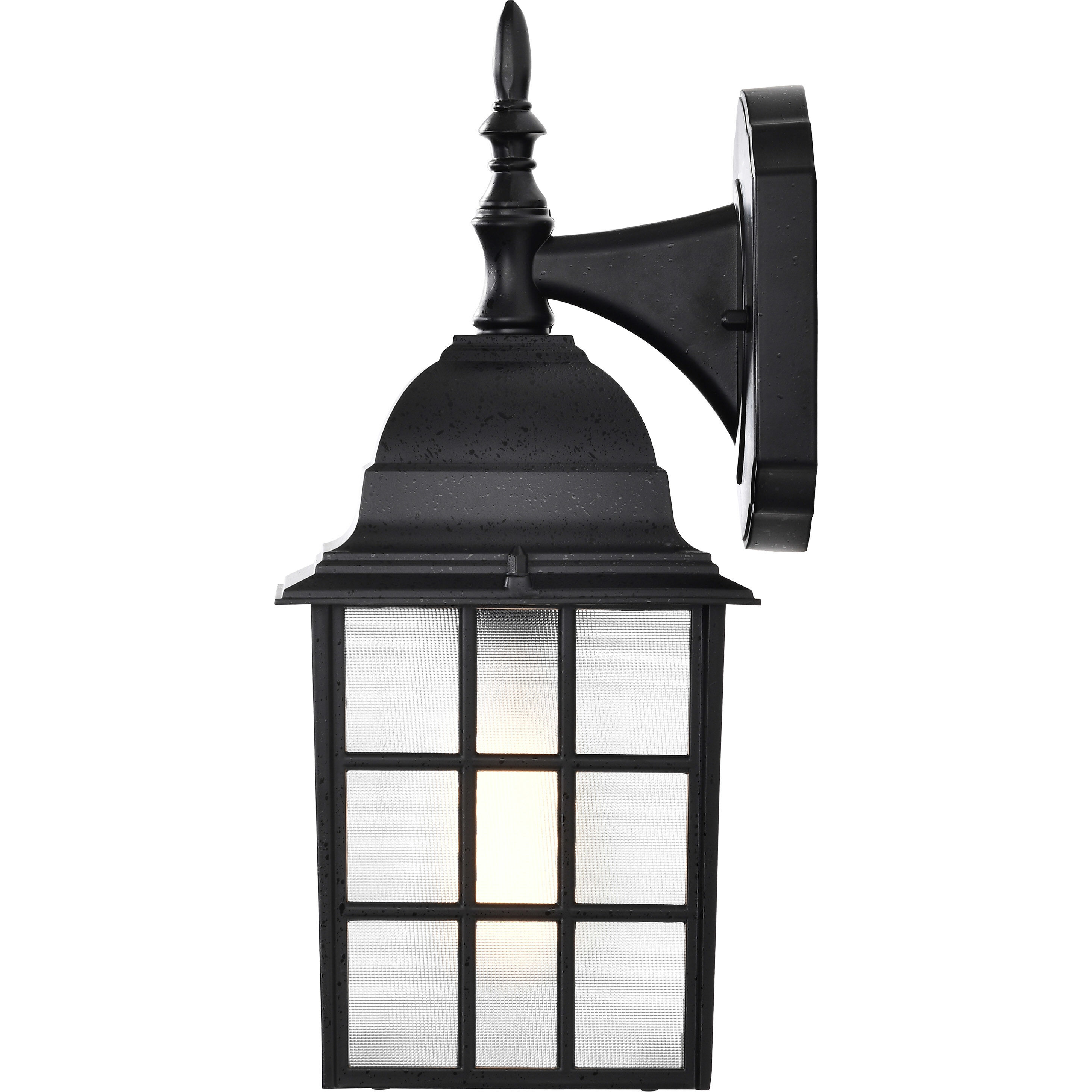 Adams 1 Light 14 inch Textured Black Outdoor Wall Lantern