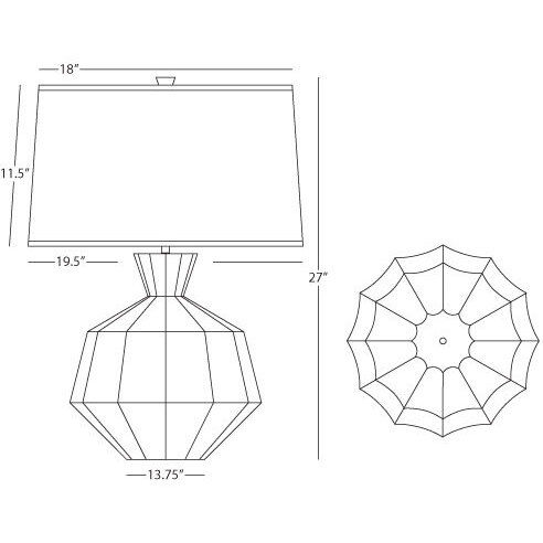 Orion 27 inch 150 watt Jungle Glaze Table Lamp Portable Light