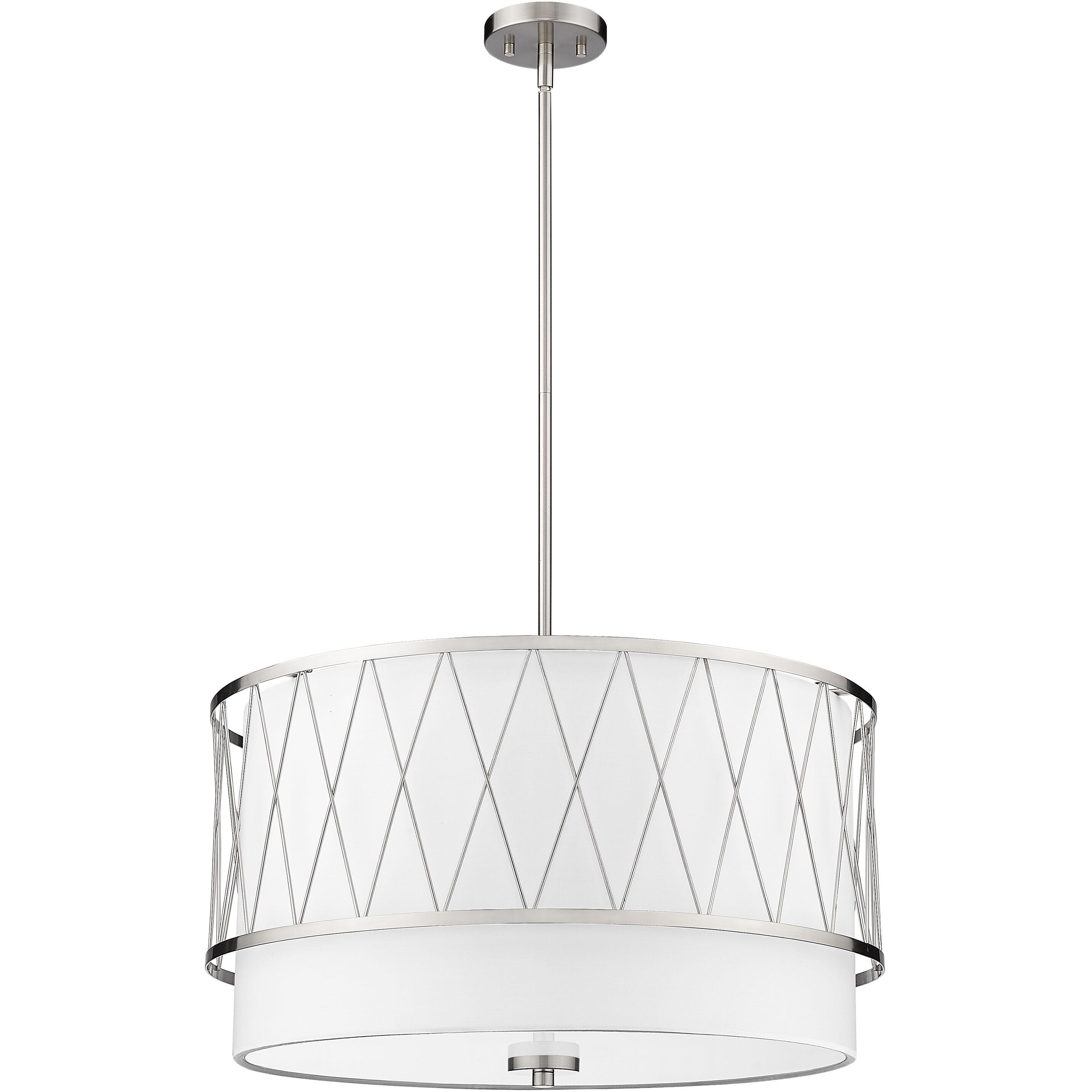 Dalton 4 Light 24 inch Brushed Nickel Pendant Ceiling Light