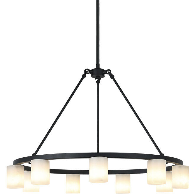 Lindy 9 Light 30 inch Matte Black Pendant Ceiling Light