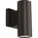 Cylinders Outdoor Wall Mount Up/Down Cylinder in Antique Bronze, Progress LED