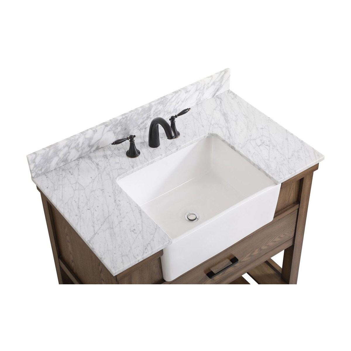 Clement 36 X 22 X 34 inch Driftwood Bathroom Vanity Cabinet