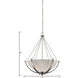 Casual Mission 3 Light 21 inch Brushed Nickel Chandelier Ceiling Light