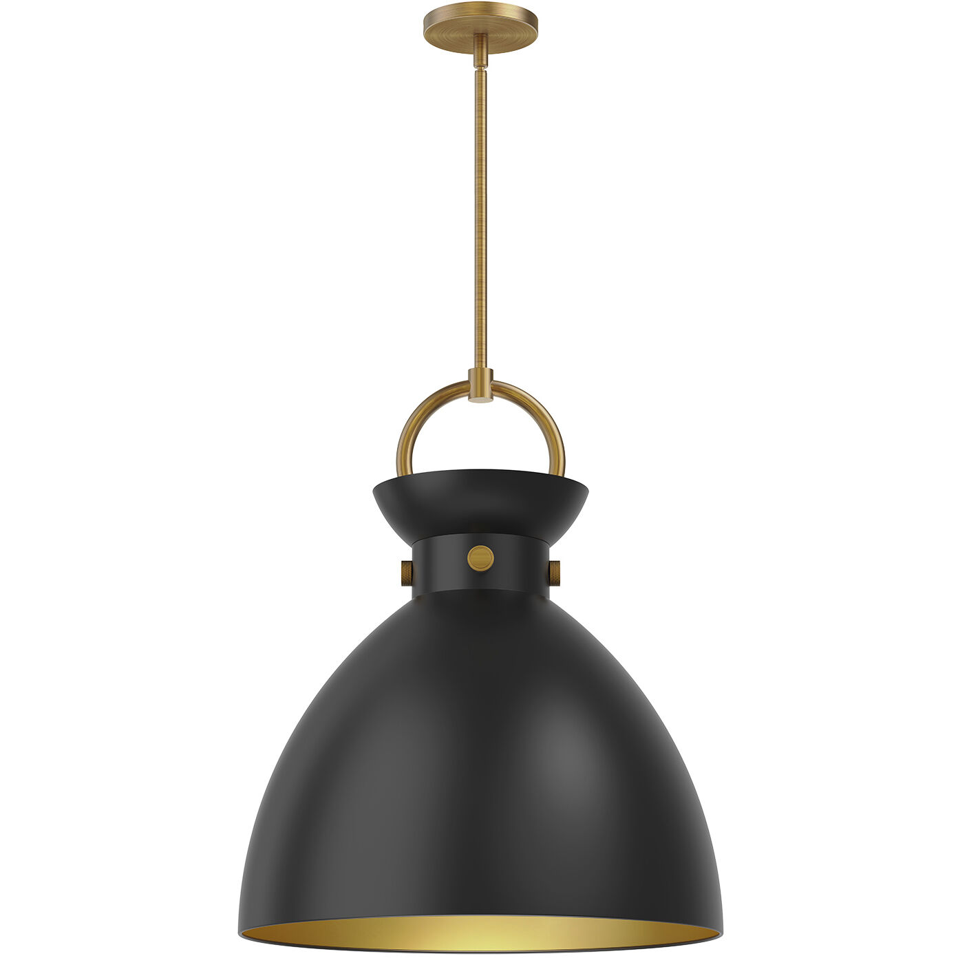 Alora Mood Waldo Pendant Ceiling Light in Aged Gold and Matte Black