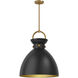 Alora Mood Waldo Pendant Ceiling Light in Aged Gold and Matte Black