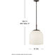 Willa LED 12 inch Black Oxide Pendant Ceiling Light, Semi-flush Mount