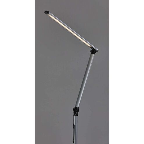 Lennox 62 inch 12.00 watt Black and Silver Multi-Function Floor Lamp Portable Light, with Smart Switch, Simplee Adesso