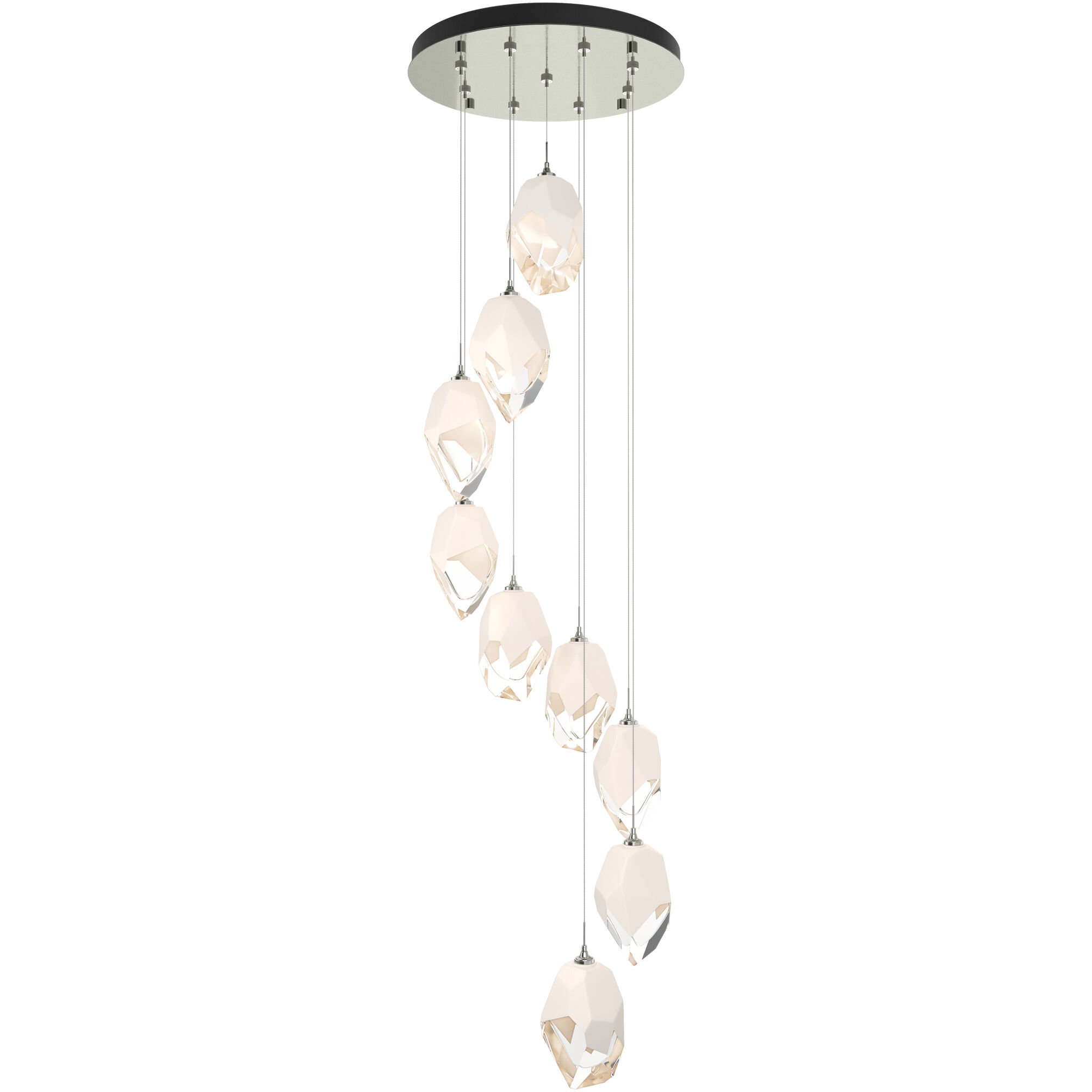 Chrysalis 9 Light 20.5 inch Sterling Pendant Ceiling Light in White Crystal, Large