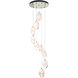 Chrysalis 9 Light 20.5 inch Sterling Pendant Ceiling Light in White Crystal, Large