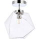 Lawrence 1 Light 10 inch Chrome Flush Mount Ceiling Light