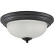 Helena 2 Light 13 inch Black Flush Mount Ceiling Light