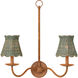 Annabelle Teal Tapered Chandelier Shade, Suzanne Duin Collection