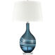 Laconia Bay 32 inch 150 watt Blue with Clear Table Lamp Portable Light