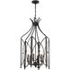 Enclave 6 Light 21 inch Black Tourmaline Pendant Ceiling Light