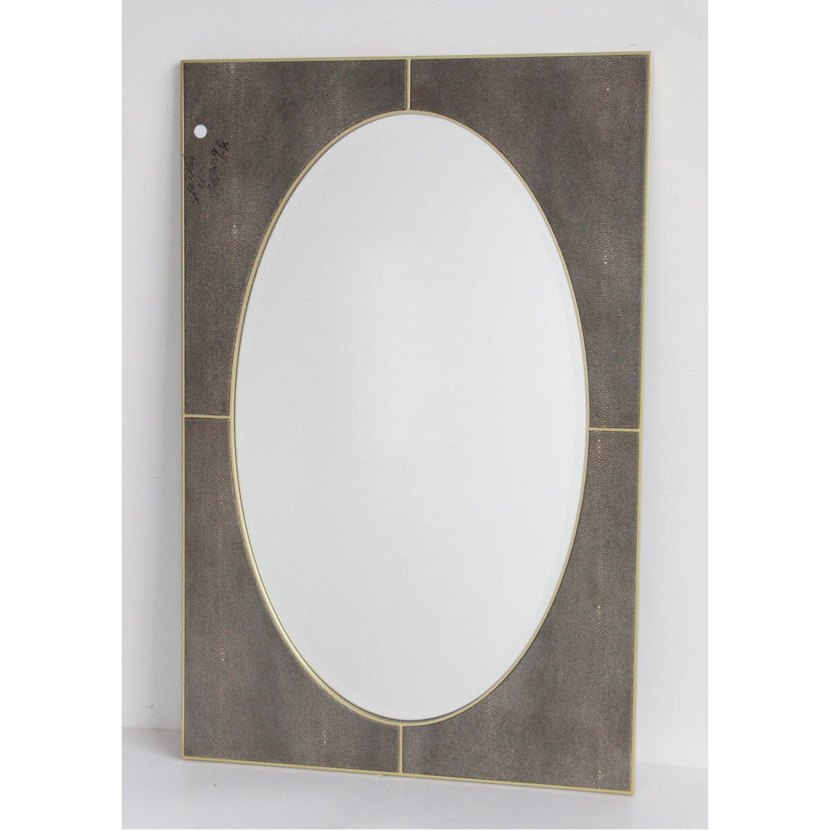 Cyprus 43 X 28 inch Gray Shagreen Wall Mirror