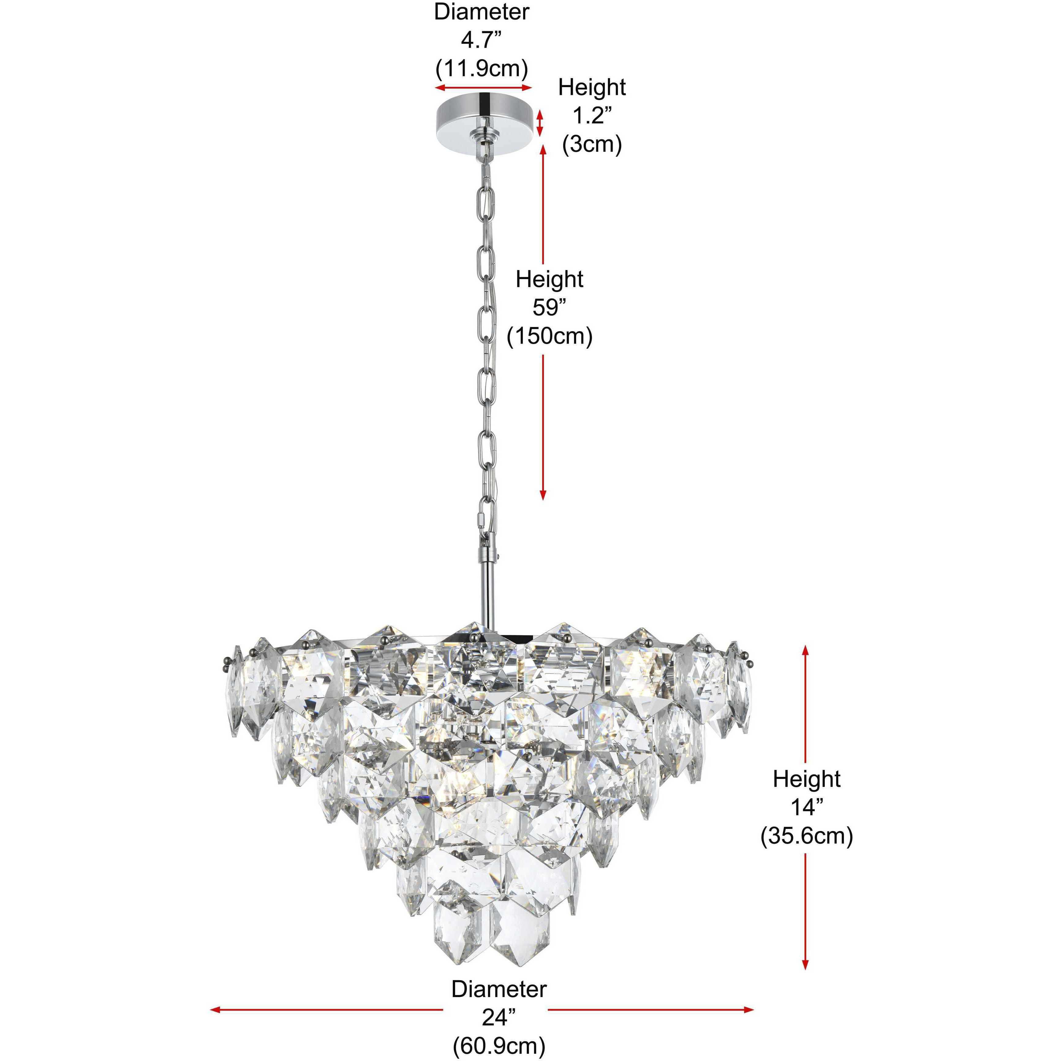Adaline 11 Light 24 inch Chrome Chandelier Ceiling Light