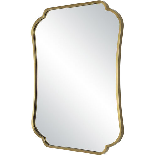 Athena 32 X 24 inch Brushed Brass Mirror