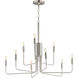 Abner 9 Light 32 inch Satin Nickel Chandelier Ceiling Light