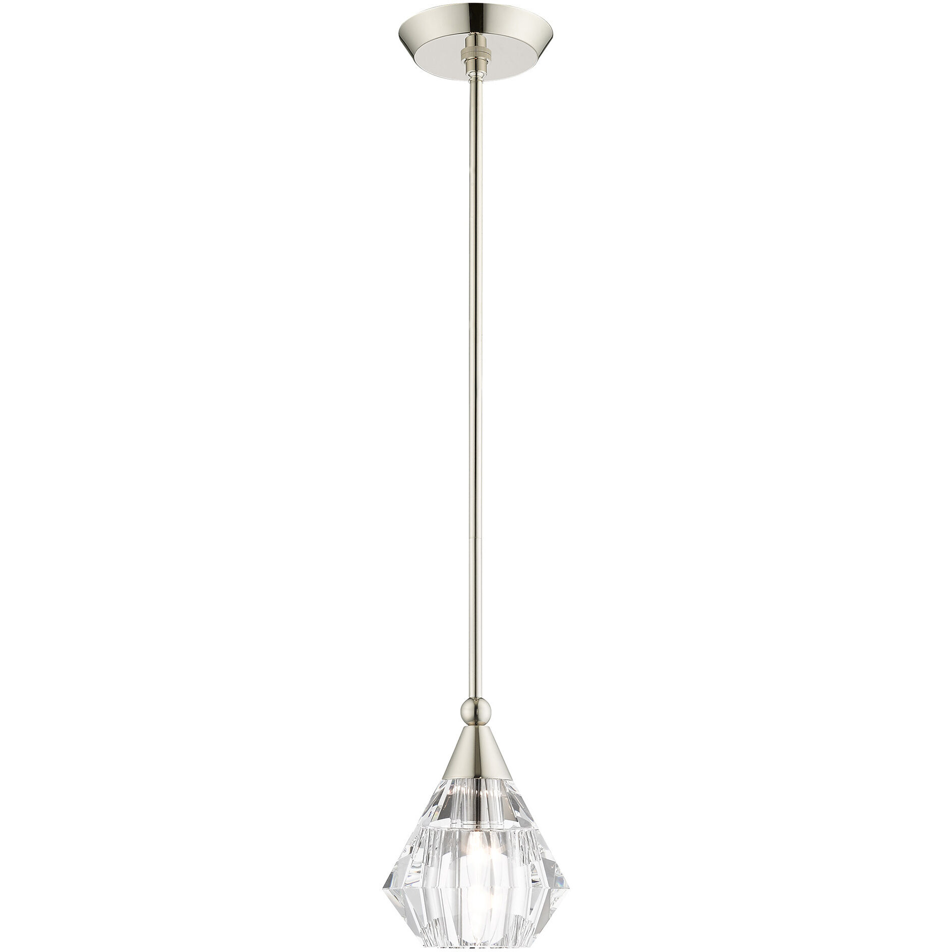 Brussels 1 Light 7 inch Polished Nickel Pendant Ceiling Light