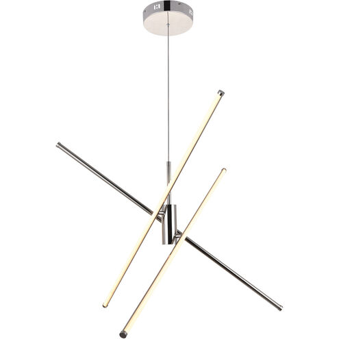 Sonya 3 Light 44 inch Polished Nickel Pendant Ceiling Light
