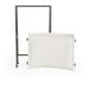 Melton Leather 21.5"W  Accent Stool in White